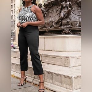 High Waisted Straight Ankle Pant